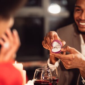 Direito a pedido de casamento na festa